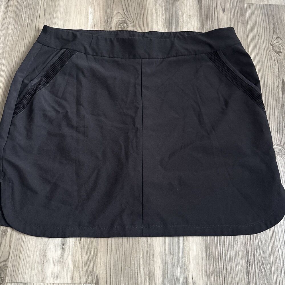 Sunday Black Mesh  Athletic Skirt With Shorts Tennis Pickleball Size Medium